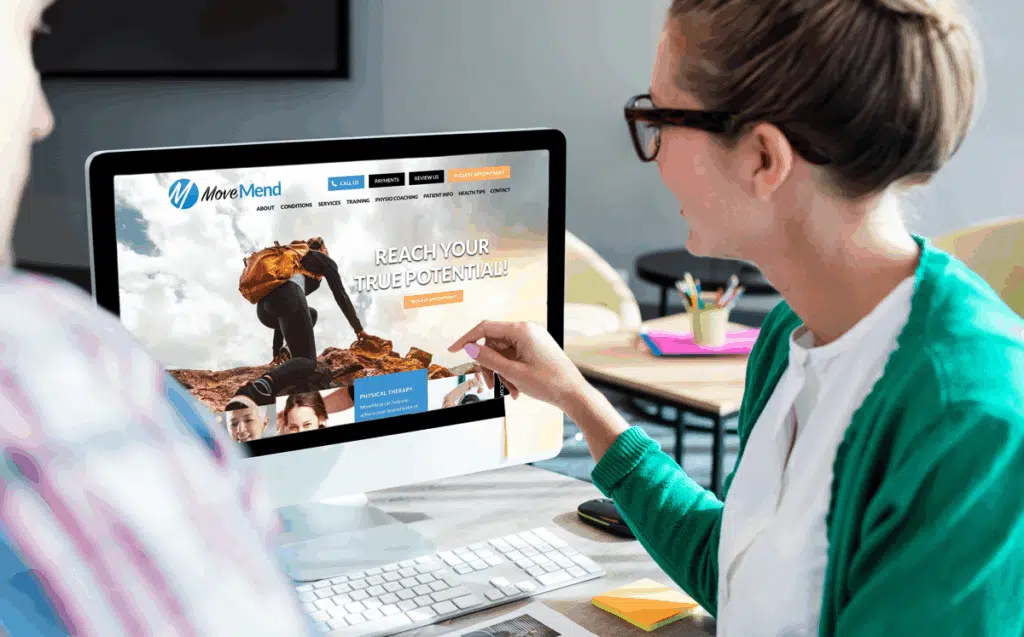 PT owner tracking patient volume and website marketing results for her practice