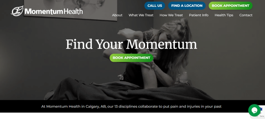 Momentum Health PT Homepage