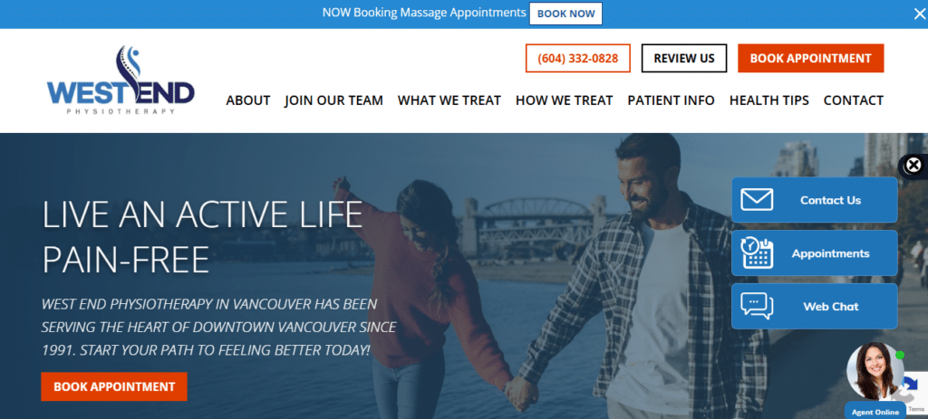 West End Physiotherapy Homepage