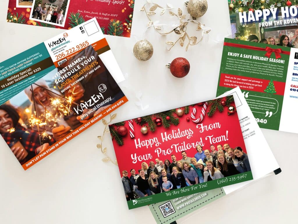 PT Holiday postcards.