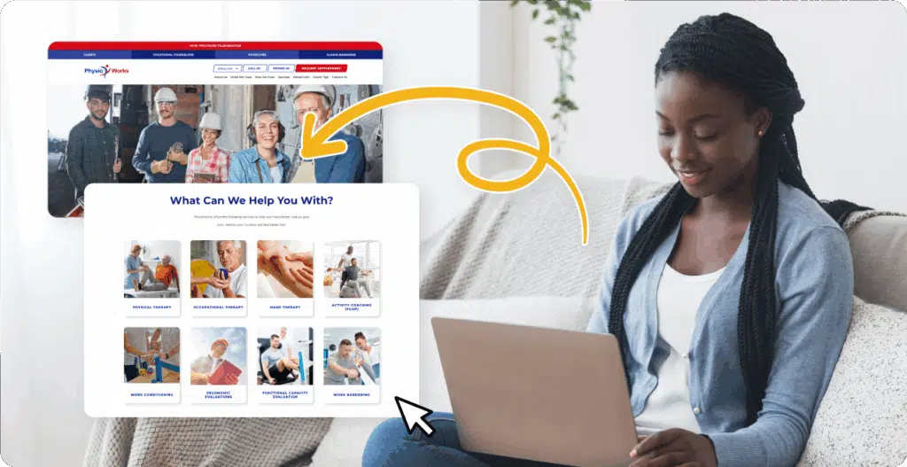 PhysioWorks PT Website Activity Patient