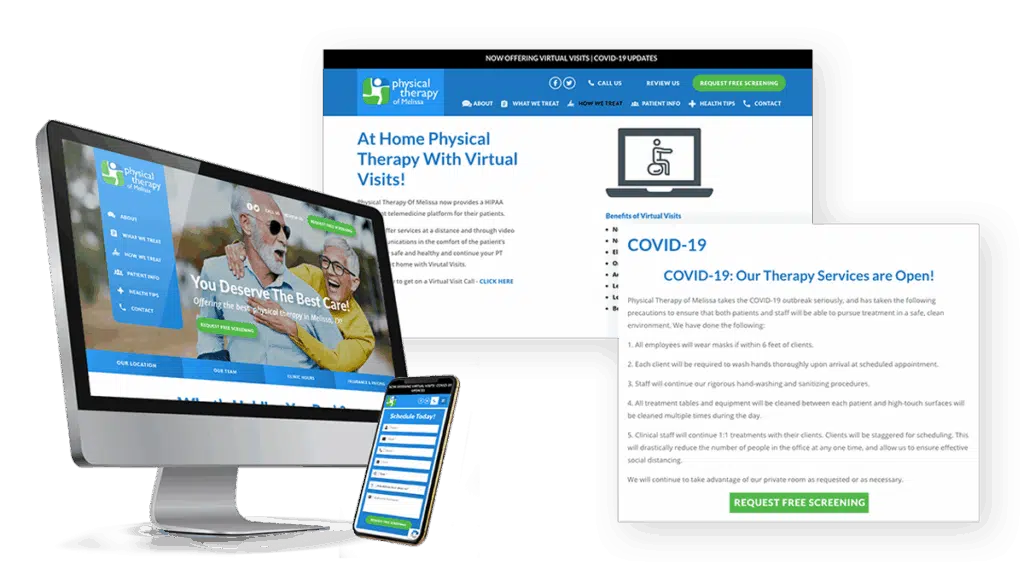 PT of Melissa Website COVID updates