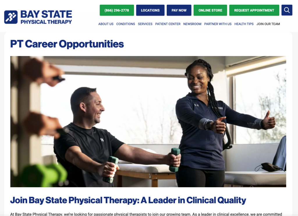 Bay state PT Hire online
