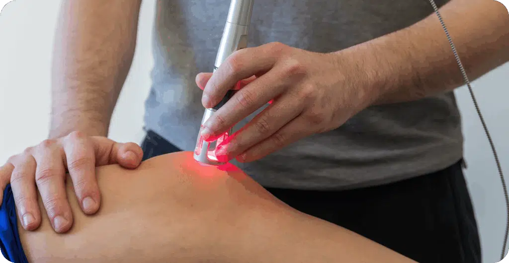 patient using a cash pay laser treatment