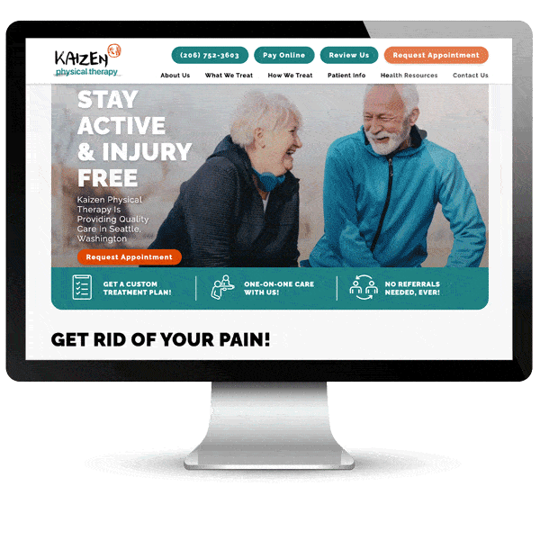 Scrolling Preview of Kaizen Physical Therapy Website