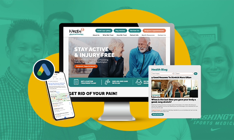 Kaizen Physical therapy website marketing system