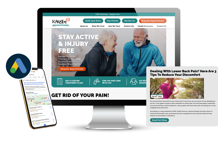 Kaizen-Physical-therapy-marketing-system-mockup
