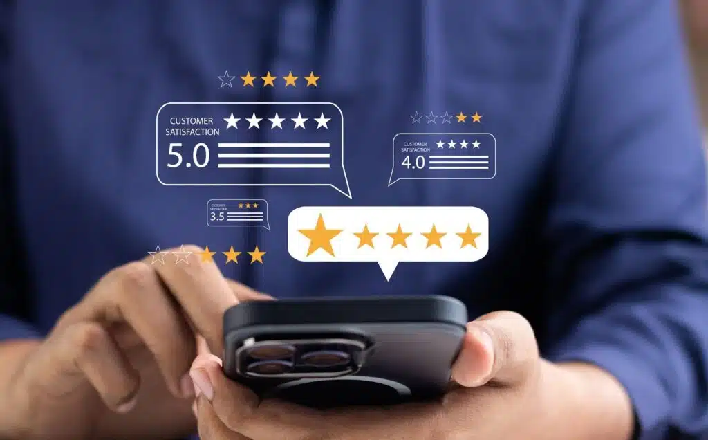 Online customer satisfaction Survey service concept.