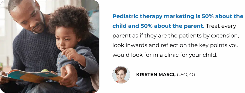 pediatric therapy marketing