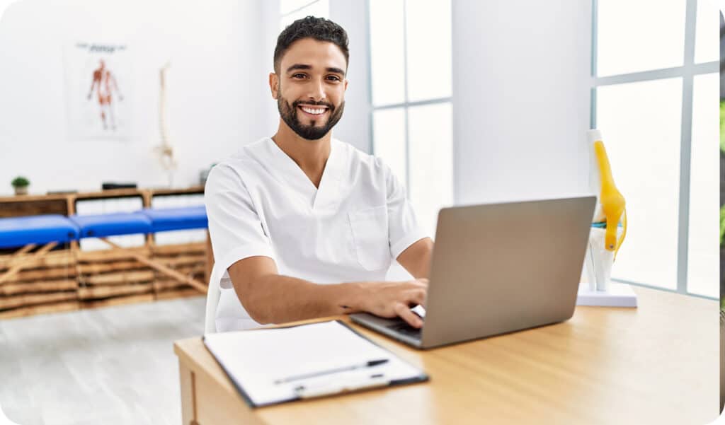 Clinic Owner Working On Business