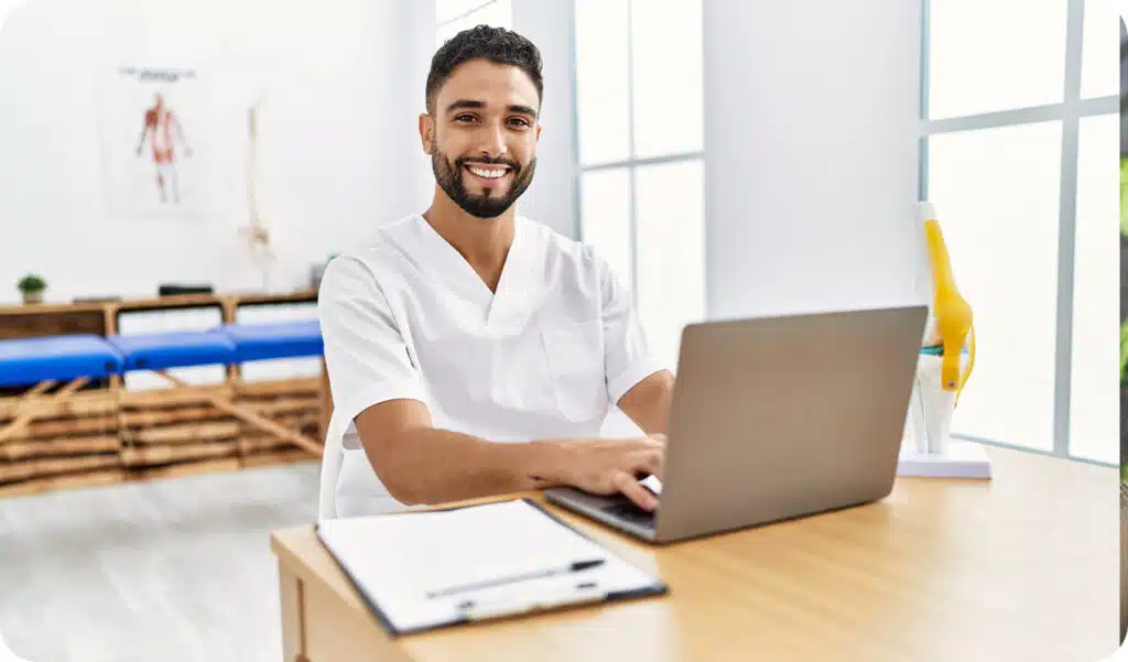 Clinic Owner Working On Business