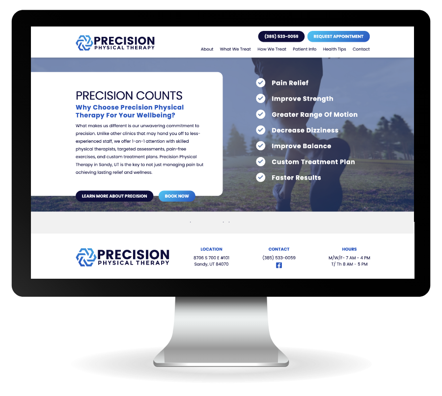 Precision-physical-therapy-marketing-website-practice-promotions