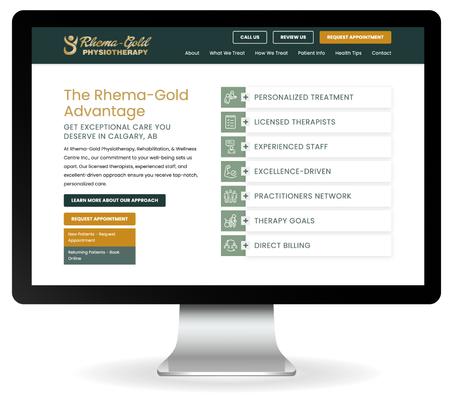 Rhema—Gold-physiotherapy-marketing-website-practice-promotions