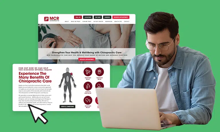 Patient Looking at Chiropractic Website