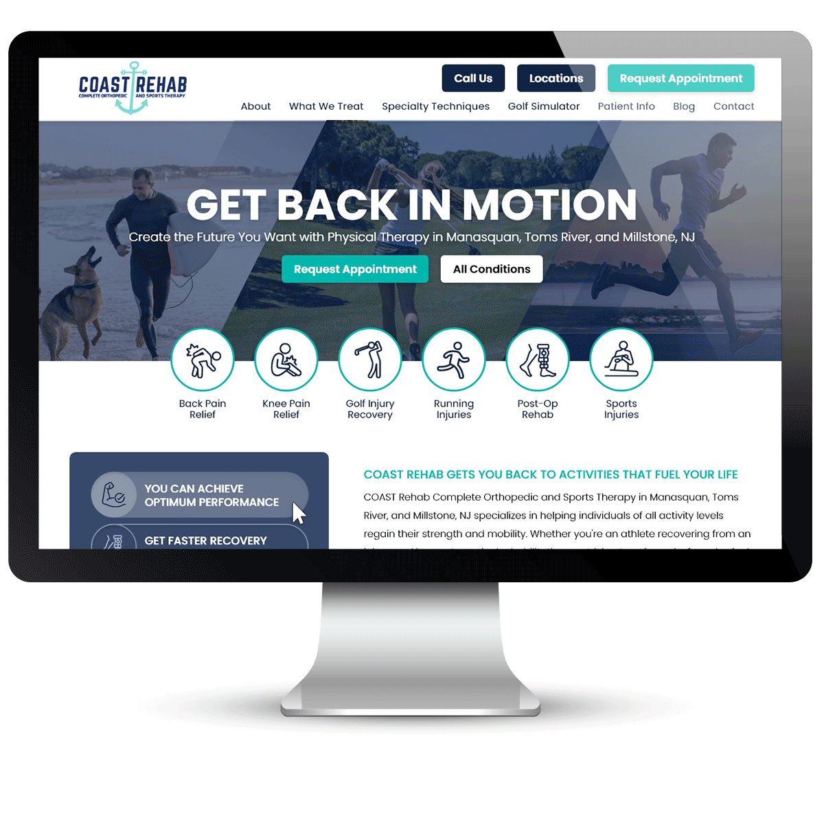 Rehab Ortho Sports Website Converts Visitors To Patients