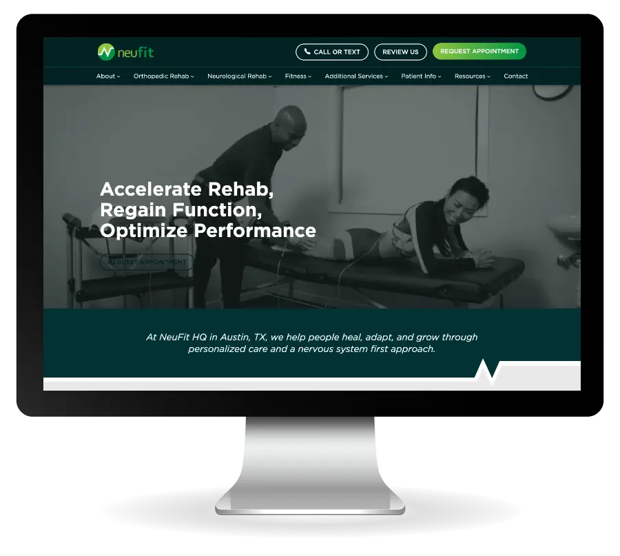 neufit-neurological-rehabilitation-marketing-website