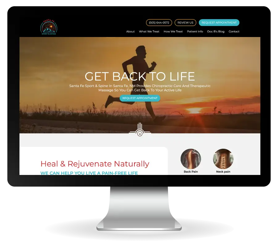 santa-fe-chiropractic-therapy-marketing-website-practice-promotions