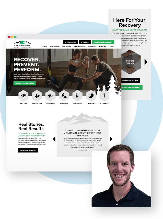 pt owner with website design