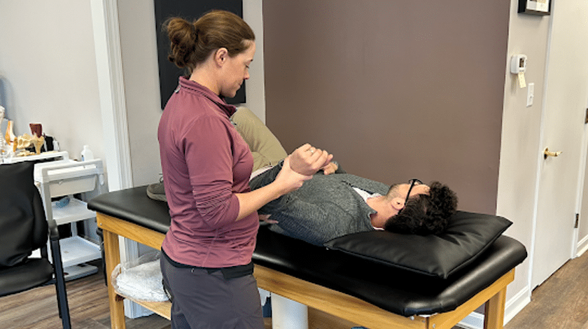 Platinum PT with patient