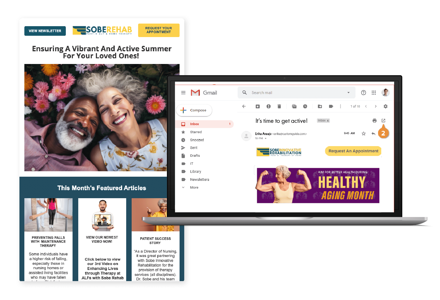 SOBE rehab email design