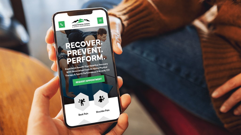 Alpine Physical Therapy mobile website