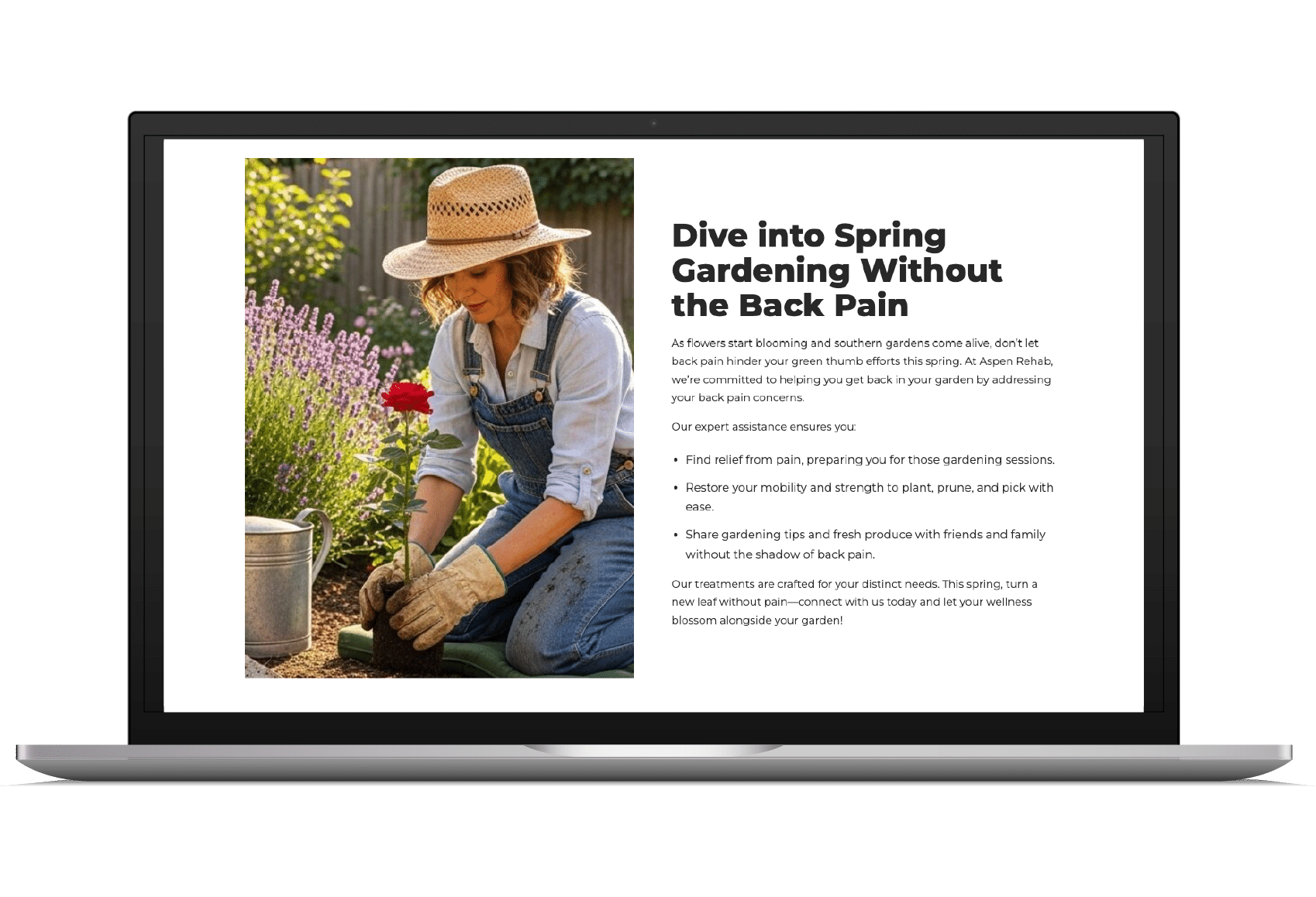 Aspen Rehab digital newsletter