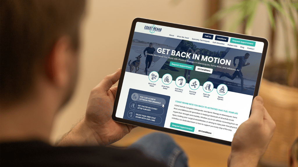 Coast Rehab Website Mockup