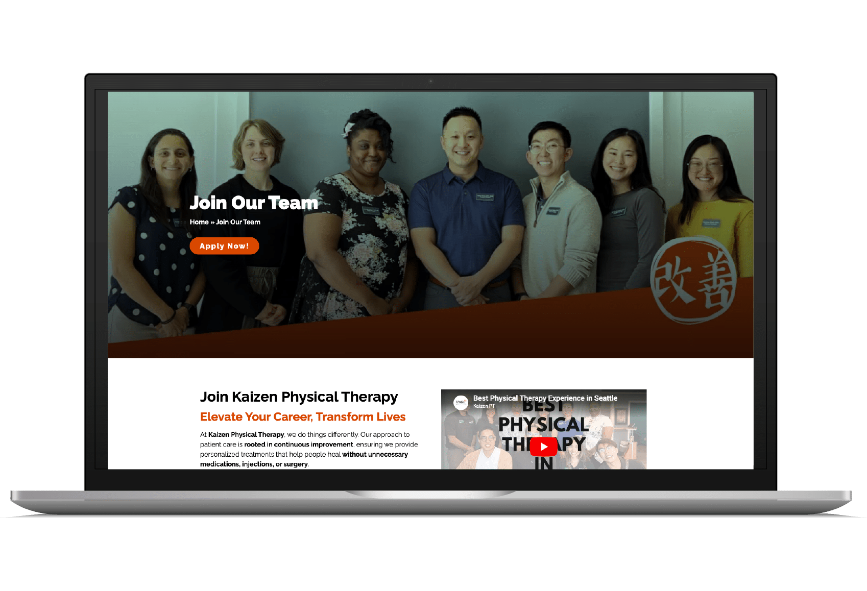 Kaizen PT Careers page