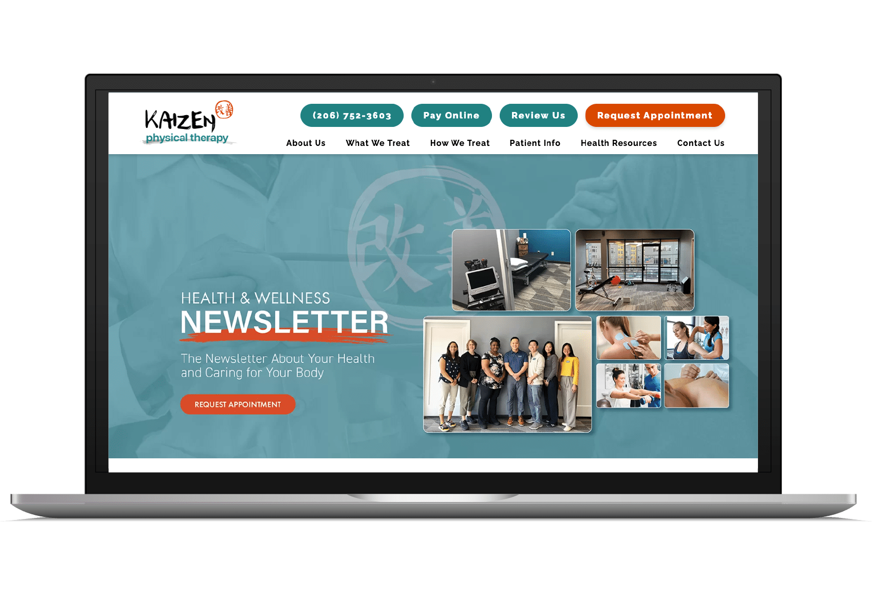 Kaizen PT digital newsletter mockup