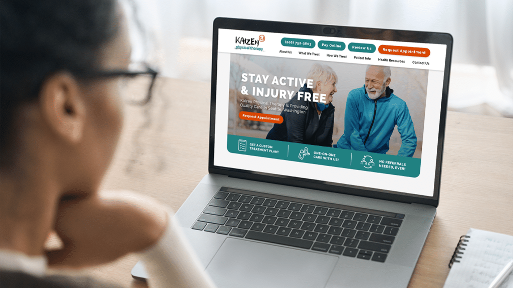 Kaizen Physical Therapy website mockup