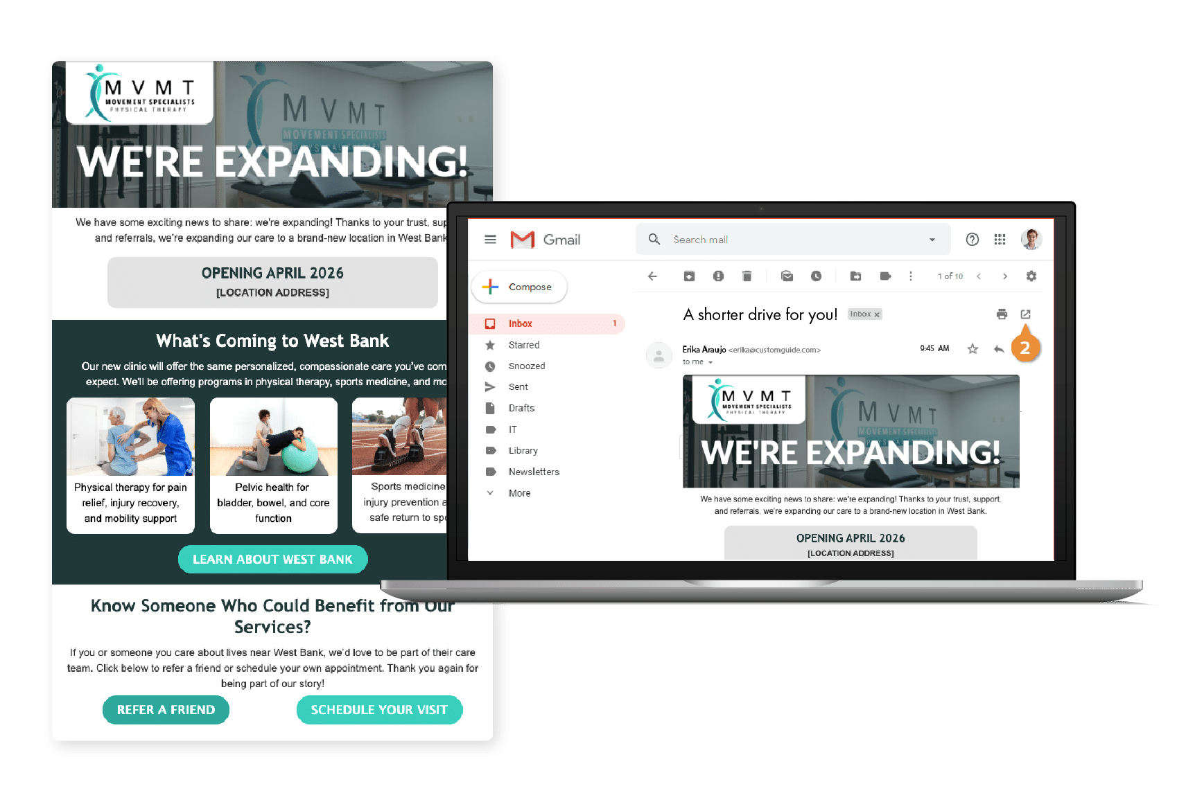 MVMT email design mockup