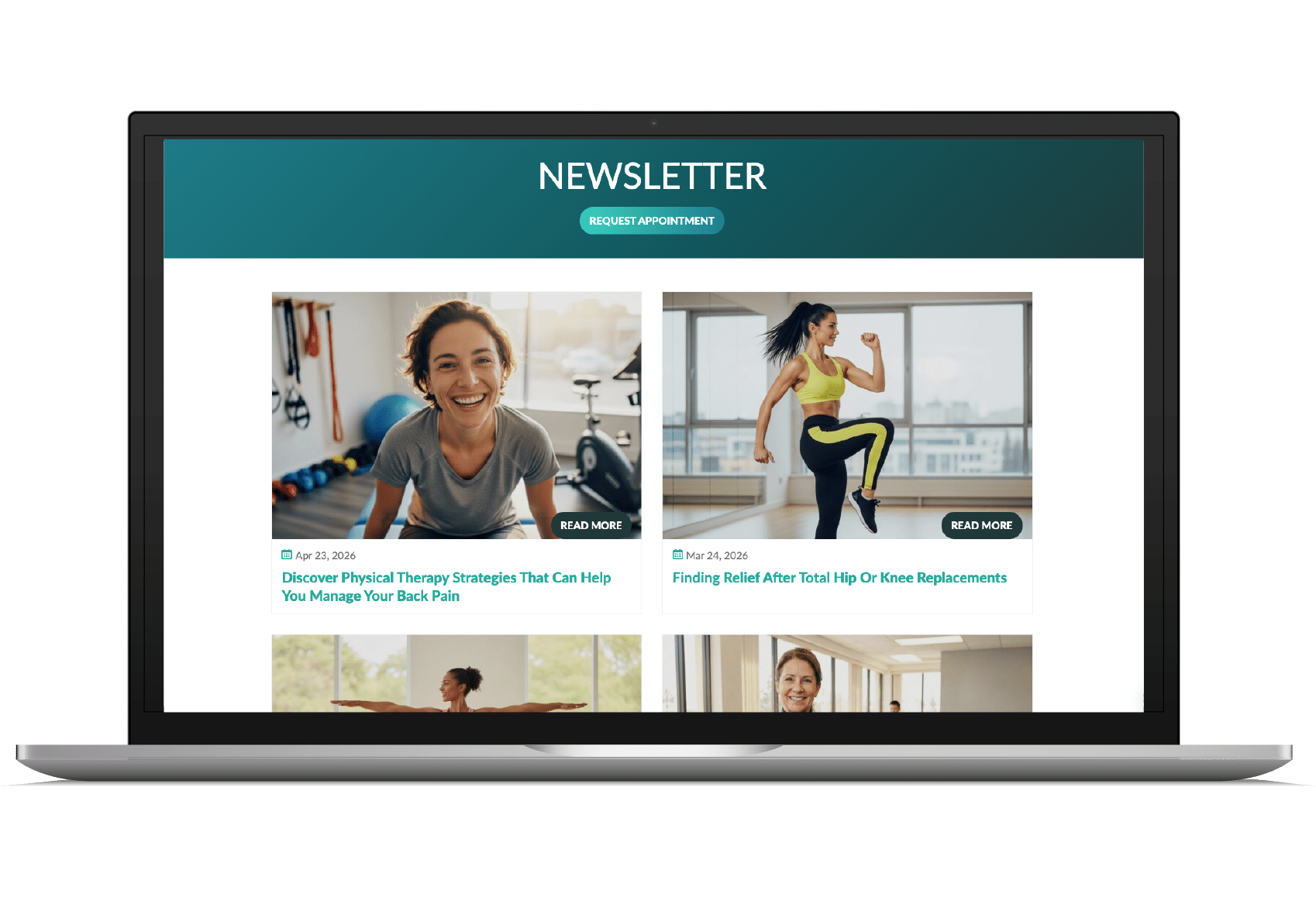 digital newsletter mockup